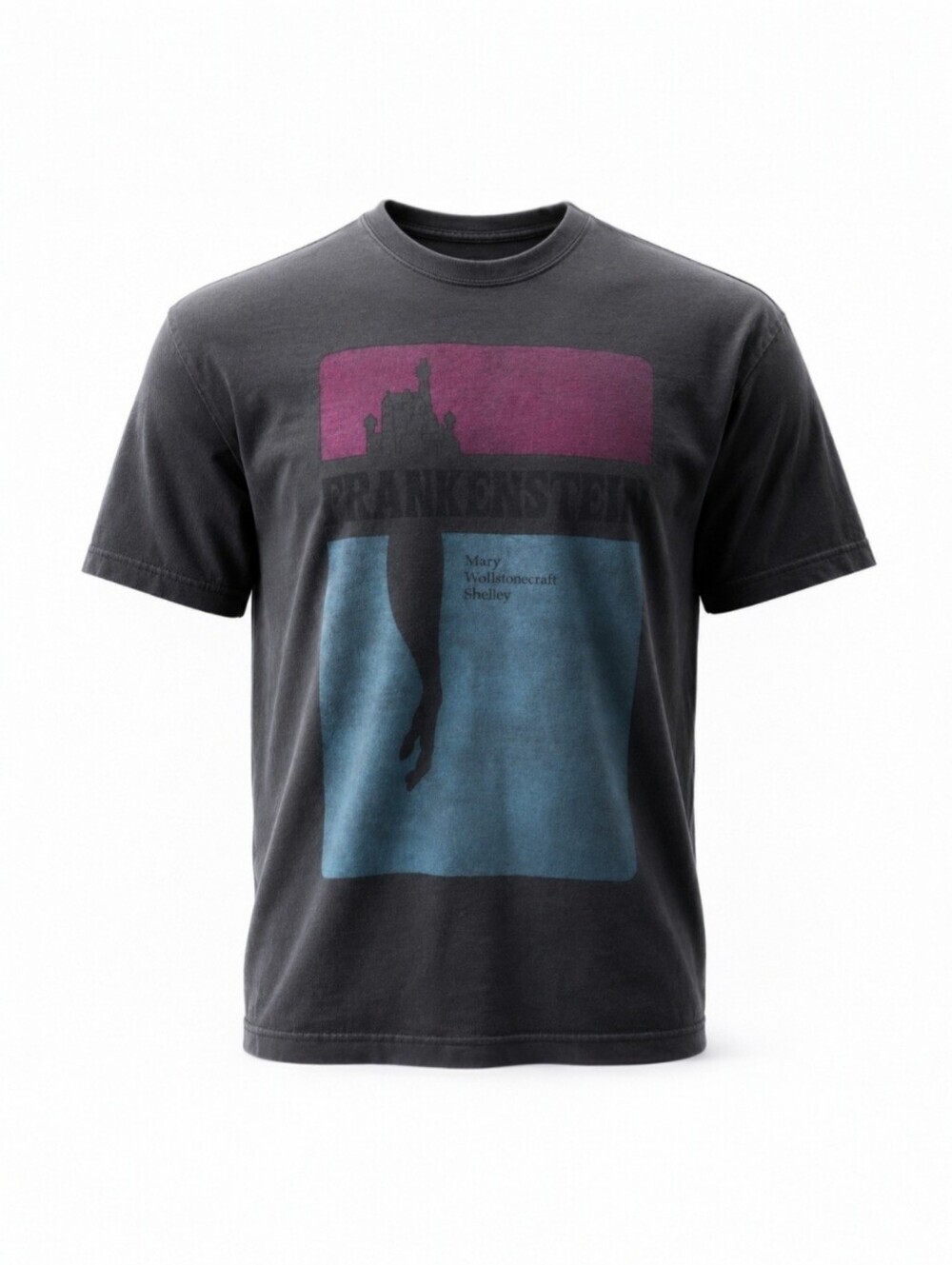 Frankenstein Mary Shelley Graphic Tee Gray Large